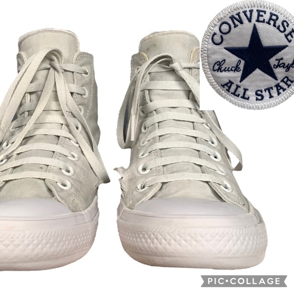 Converse Hightops Chuck Taylor All Star White Lunarlon M 10.5 W 12.5 Art Project